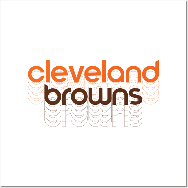 cleveland browns retro Wall Art by mbloomstine